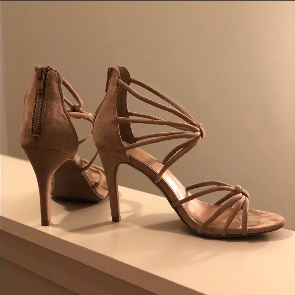 Strappy Nude Heel Sandals “A New Day” Size 6
